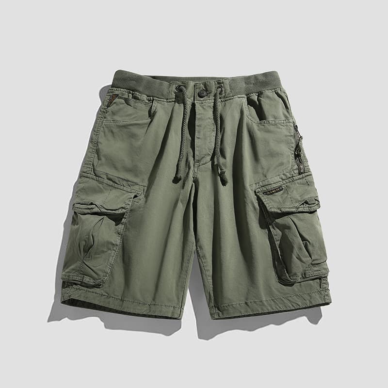 GorgeousBen 2024 Men's Clothing Outer Wear Quick Dry Cotton Leaf Printing Cargo Shorts Pour Homes Loose Straight Shorts For Men — view 8