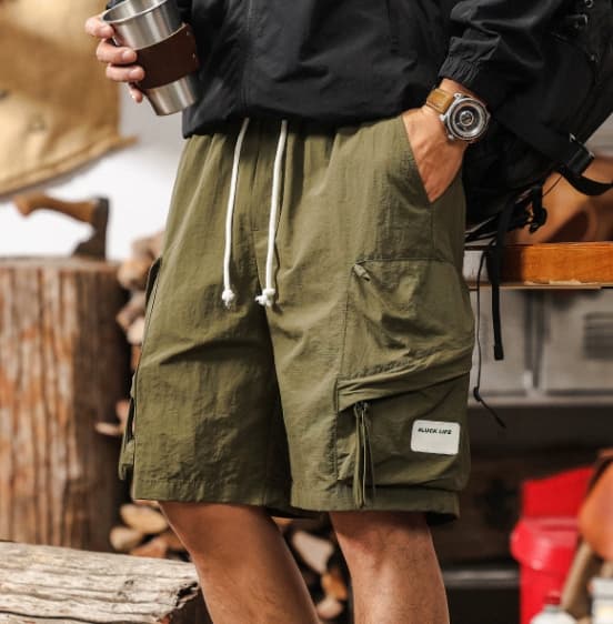 GorgeousBen American thin outdoor functional work shorts men's summer loose tactical hunting gear quick drying multi pocket five quarter pan — view 11