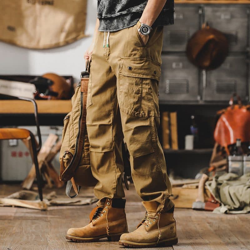 GorgeousBen  American heavyweight retro work pants men's loose straight leg men's spring pants tough hunting tactical casual pants men. — main view
