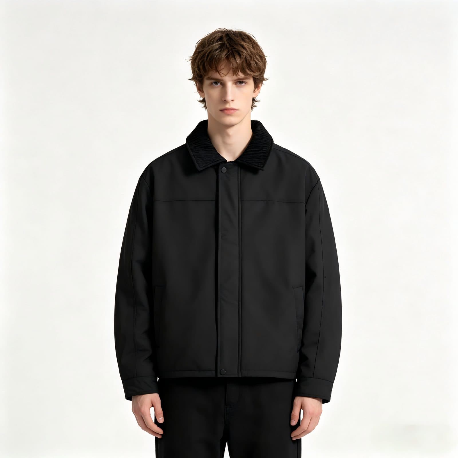 GorgeousBen Men's Casual Cotton Jacket GB-J001, Loose Fit, Wrinkle Resistant, Korean Style, Lightweight, Fall/Winter, S-XXL — main view