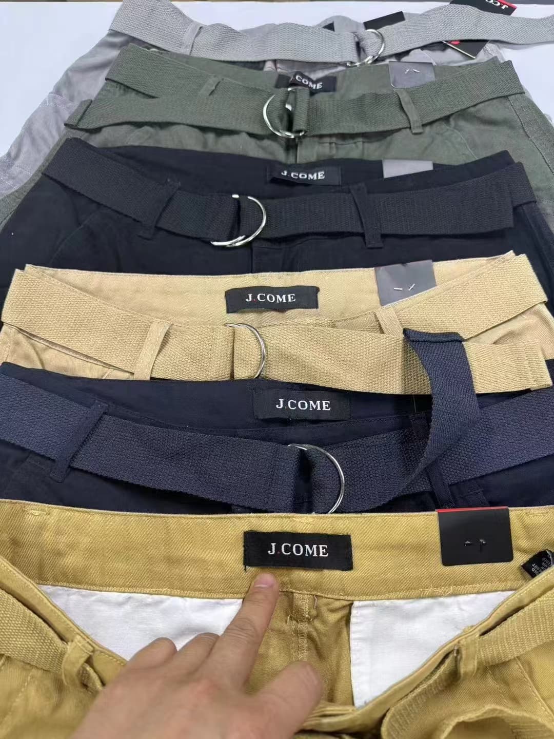 Clearance sale- retro trendy men's workwear shorts, loose new style, multi pocket casual mid length pants, summer five quarter pants. — view 13