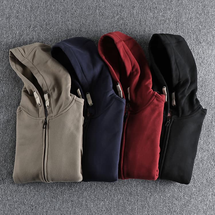 GorgeousBen Men's 400G Heavyweight Fleece Zip Up Hoodie — view 14