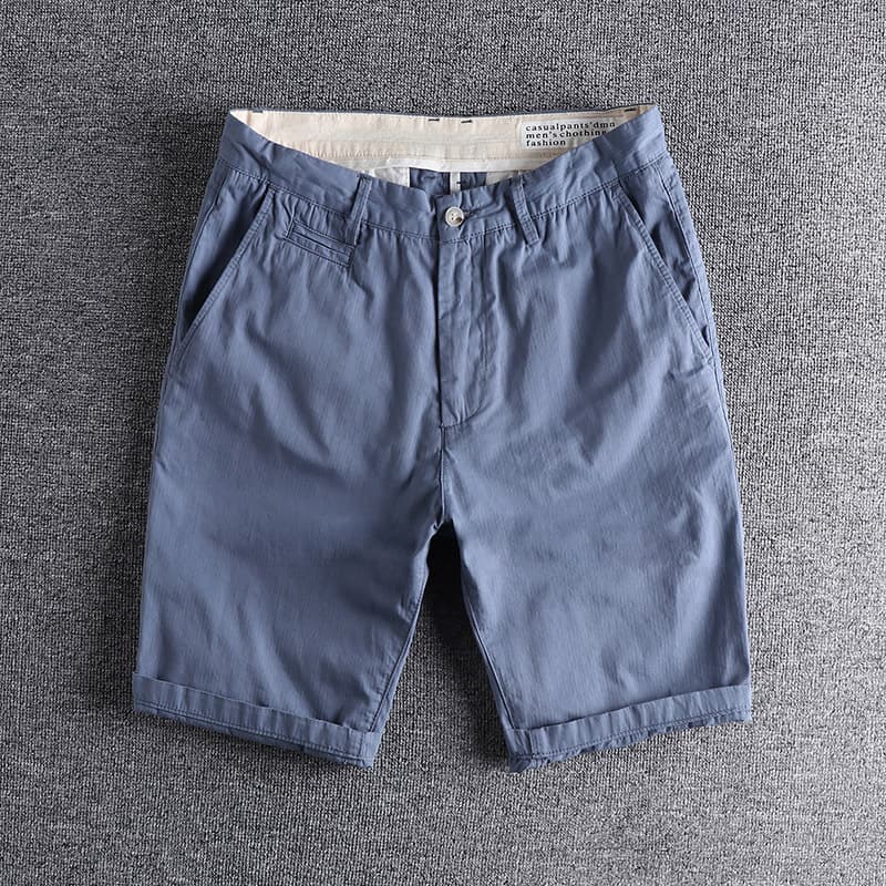 GorgeousBen Men's Summer New Arrival Casual Shorts Slight Stretch Washed Solid Color Relaxed Straight Daily Versatile Knee Length — view 3