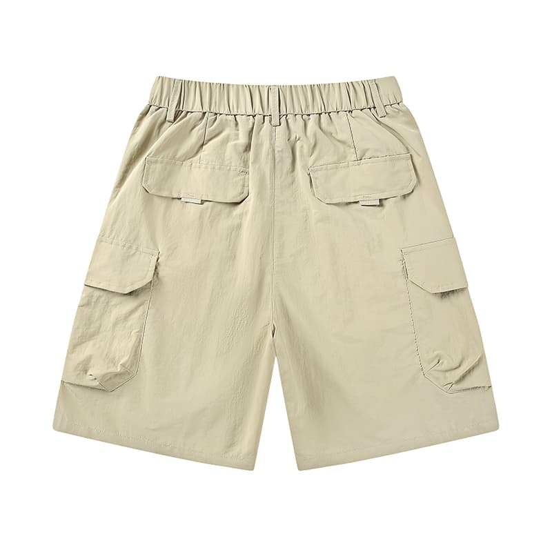 GorgeousBen Men's loose shorts five point pants casual sports pants buckle belt outside wearing. — view 2