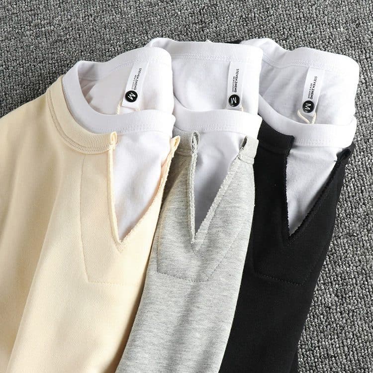 GorgeousBen Unisex Color Block Paneled Sweatshirt American Streetwear Garment Washed French Terry — view 12
