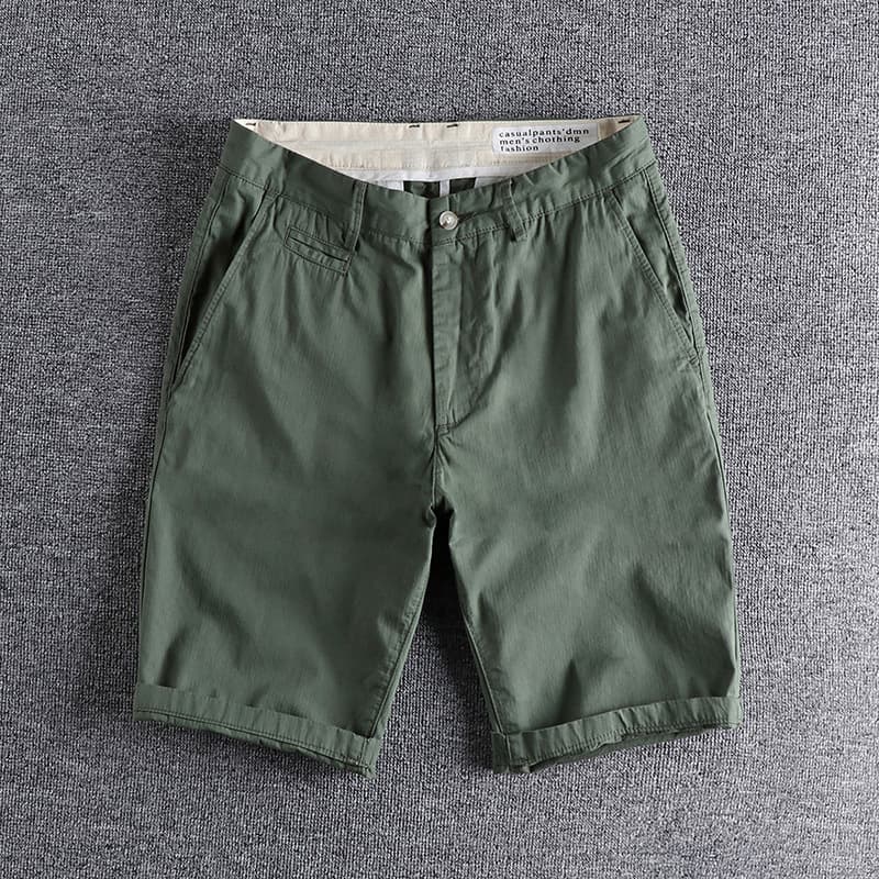 GorgeousBen Men's Summer New Arrival Casual Shorts Slight Stretch Washed Solid Color Relaxed Straight Daily Versatile Knee Length — view 12