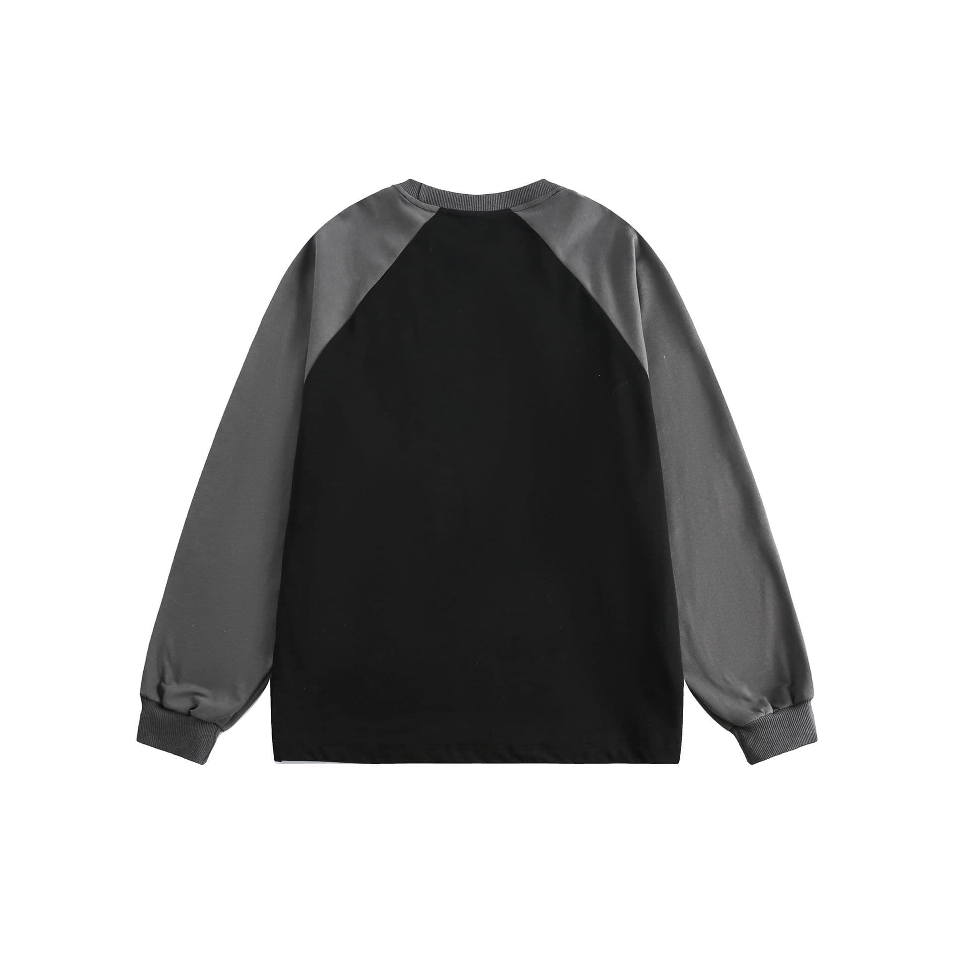 GorgeousBen Unisex 2024 Spring New American Retro Color Block Letter Round Neck Sweatshirt Men's Trendy Loose Couple's Base Shirt — view 5