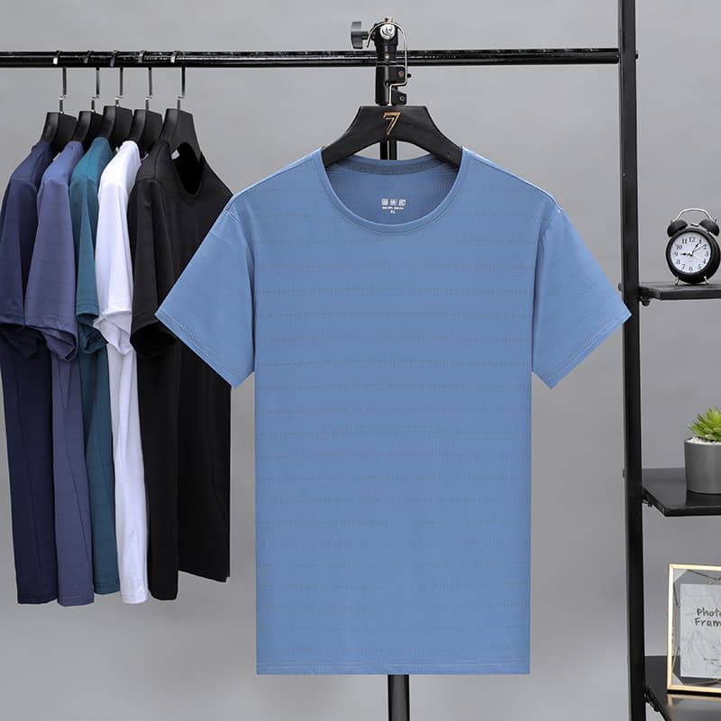 GorgeousBen men's new short sleeve T-shirt Soft fabric breathable elastic men's T-shirt without deformation — view 10