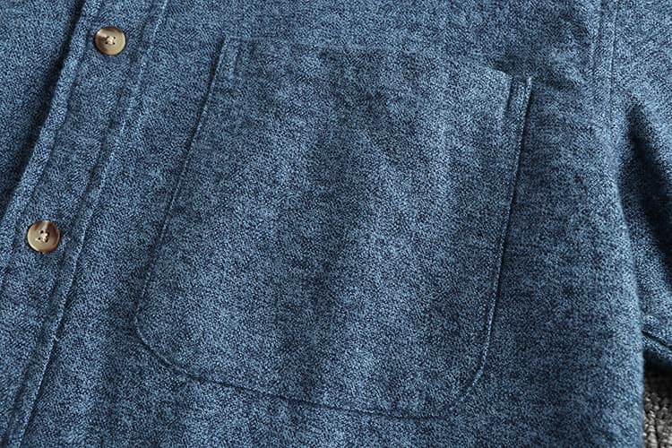 GorgeousBen Men's Preppy British Vintage Washed 100% Cotton Woven Long Sleeve Shirt — view 14