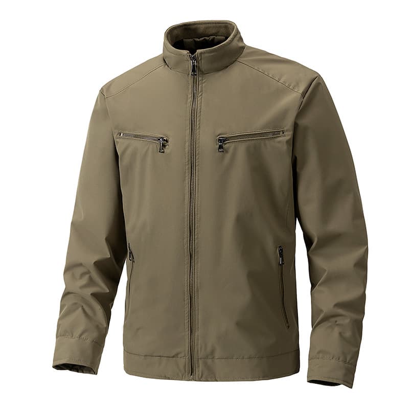 GorgeousBen Men's Casual Fleece Lined Stand Collar Jacket for Winter Outdoor Commute — view 5