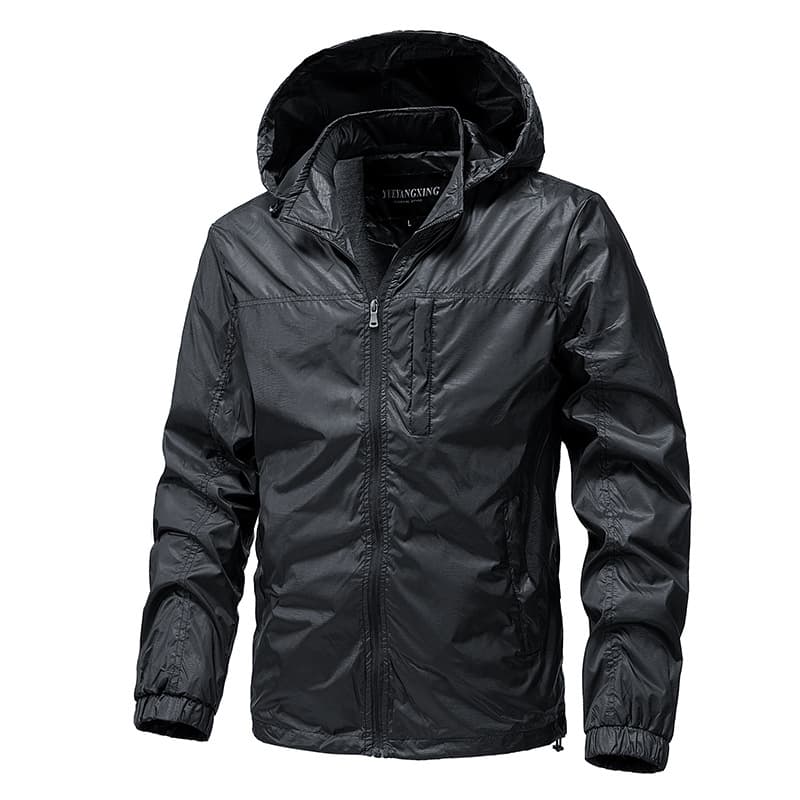 GorgeousBen Cross-Border Spring and Autumn Thin Jacket for Men, Single-Layer Trendy Brand Hooded Windbreaker, Outdoor Breathable Street Styl — view 3