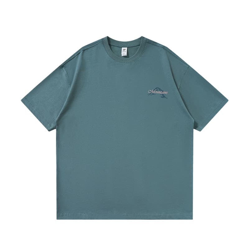 GorgeousBen Men's Oversized Mountain Print T-Shirt, 250g 100% Pure Cotton Crew Neck Tee — view 10