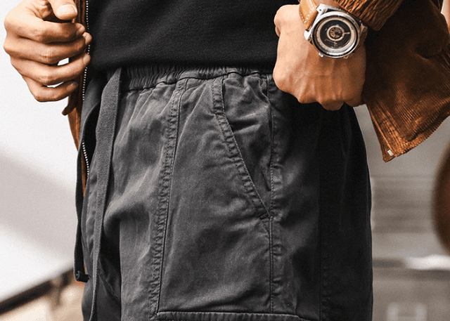 GorgeousBen American retro heavyweight workwear pants for men's autumn outdoor functional multi pocket paratrooper pants, loose casual ankle — view 10
