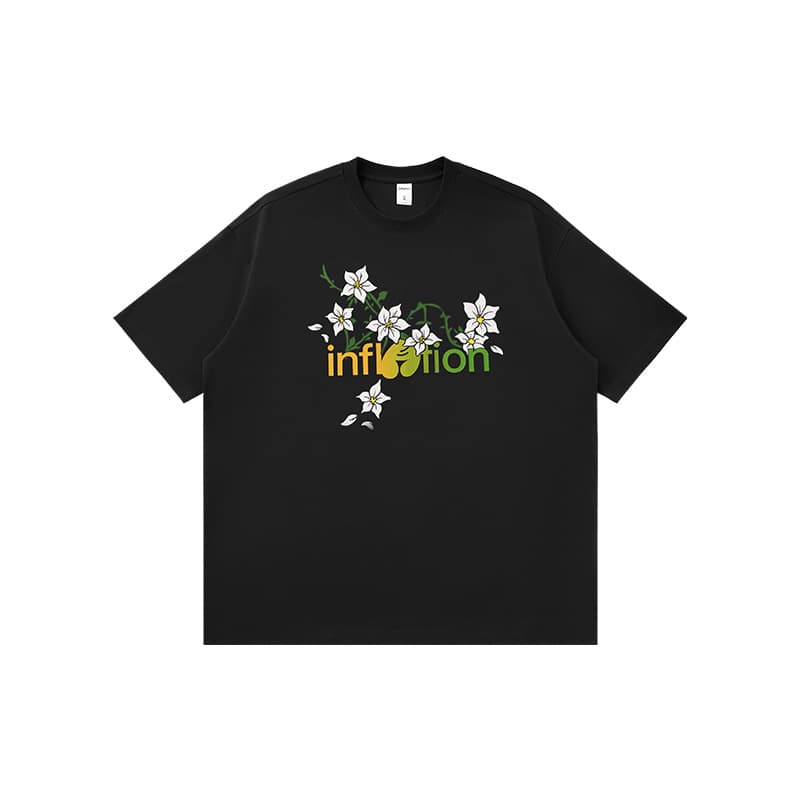 GorgeousBen Men American Streetwear Floral Print Short Sleeve T-Shirt Loose Crew Neck 2026 Spring Summer New Multiple Sizes Available — view 6