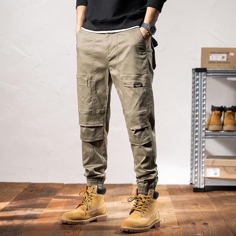 GorgeousBen American heavy cargo pants men's fashion brand bundle feet loose large size outdoor leisure multi-pocket long pants spring and a — view 6