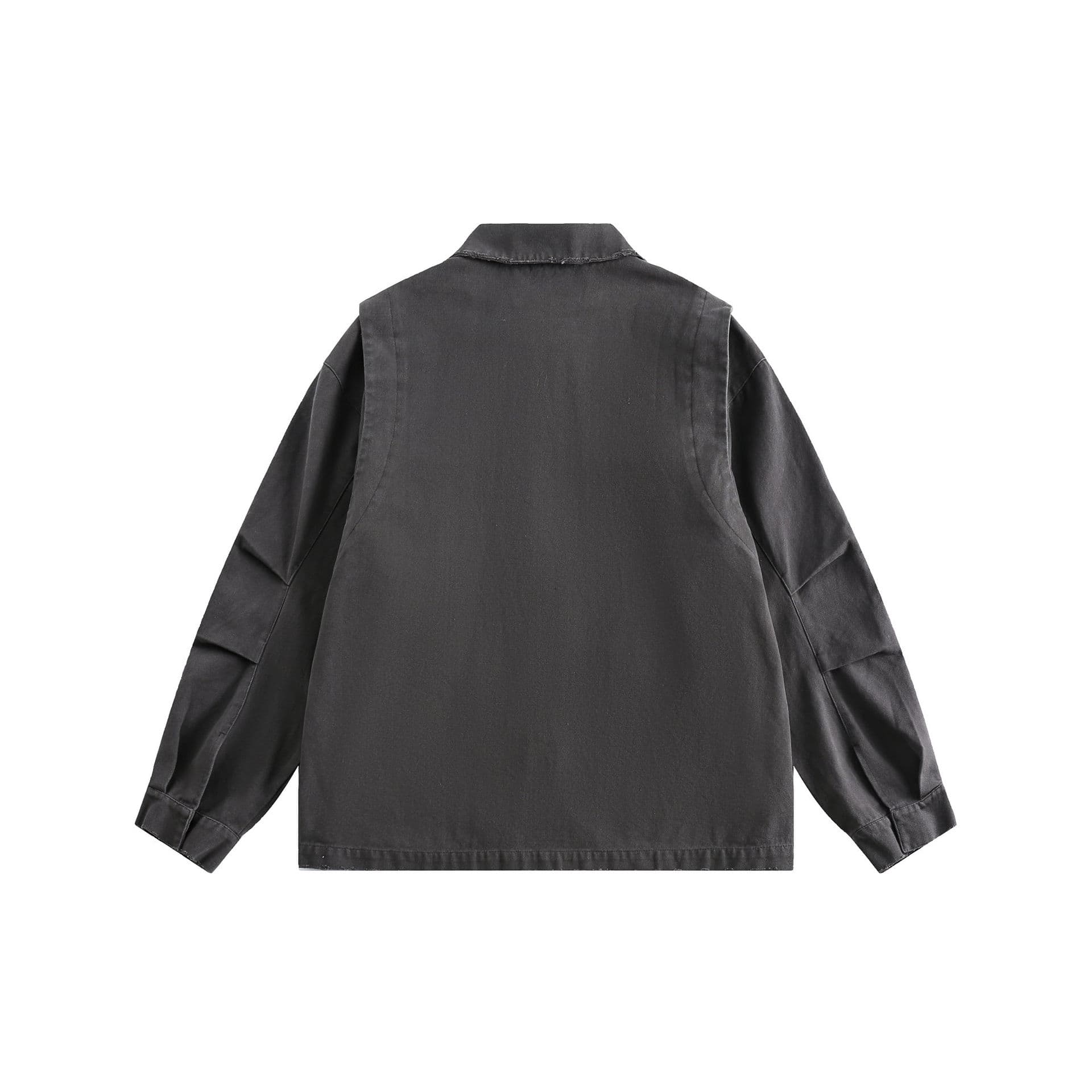 GorgeousBen   Unisex American trendy handsome design sense zipper decoration jacket men's spring loose casual versatile retro workwear outer — view 3