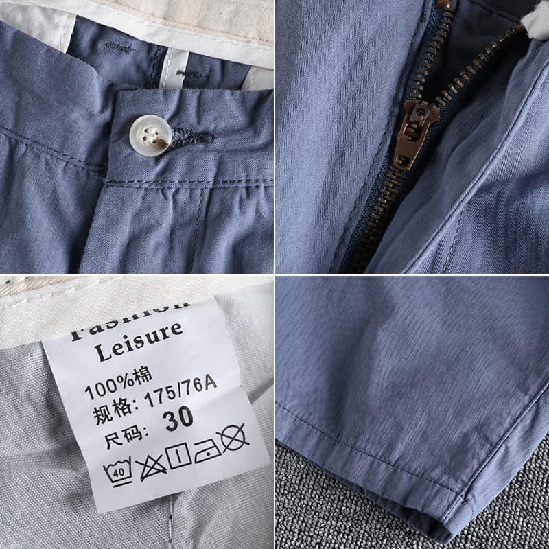 GorgeousBen Men's Summer New Arrival Casual Shorts Slight Stretch Washed Solid Color Relaxed Straight Daily Versatile Knee Length — view 7