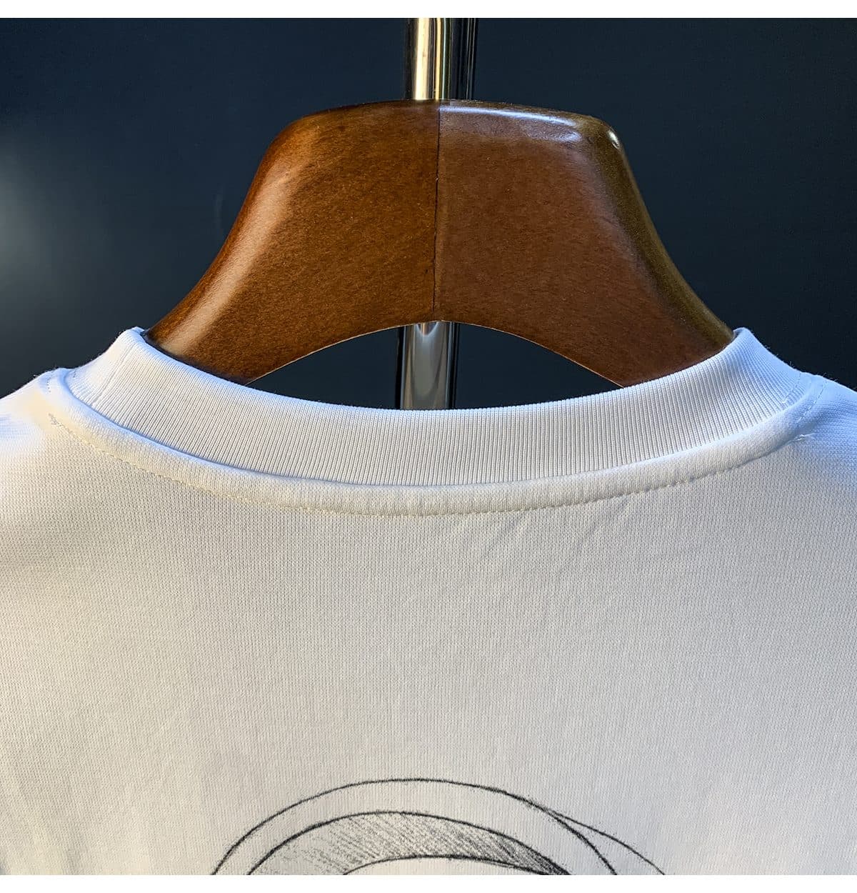 GorgeousBen Summer Trendy Men's Short sleeved T-shirt Embroidered Printed Loose White Top High Quality Thin Casual T-shirt for Men. — view 15