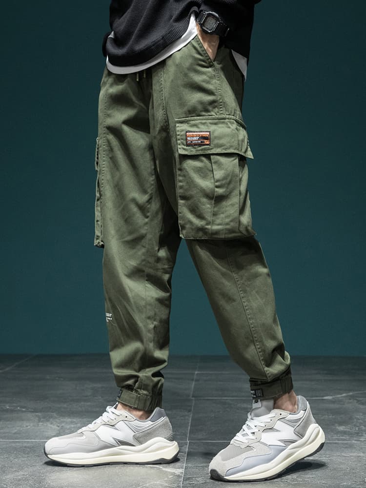 GorgeousBen American functional overalls men's loose plus fat plus bundle feet plus fleece casual pants winter fashion brand wide leg Haren — view 6