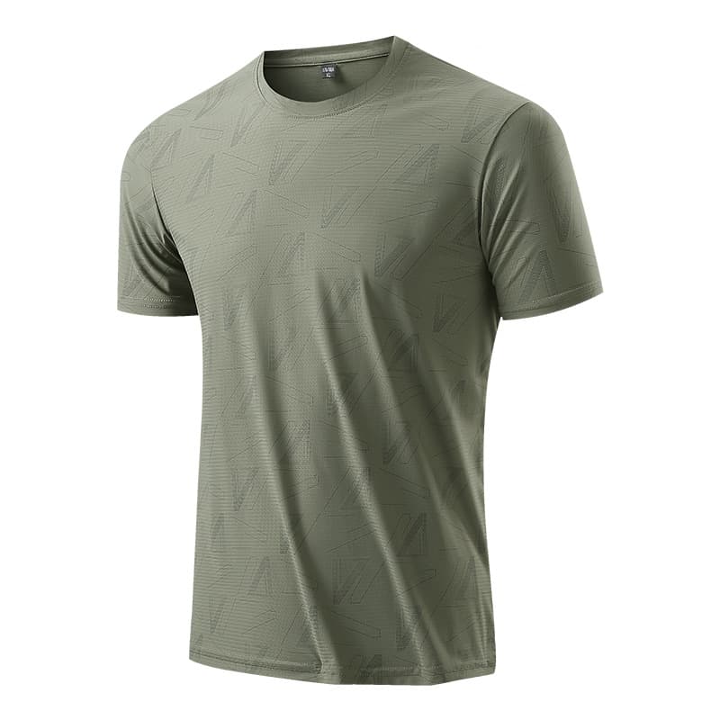 GorgeousBen Men's Casual Ice Silk Quick Dry T-Shirt, Slim Fit for Summer Running Sport — view 4