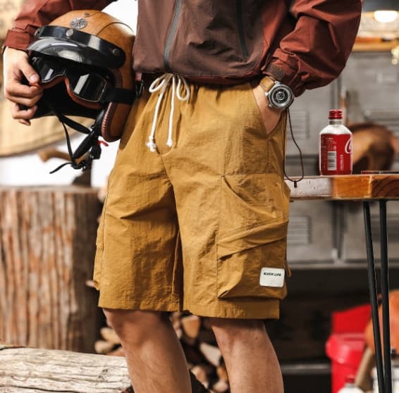 GorgeousBen American thin outdoor functional work shorts men's summer loose tactical hunting gear quick drying multi pocket five quarter pan — view 4
