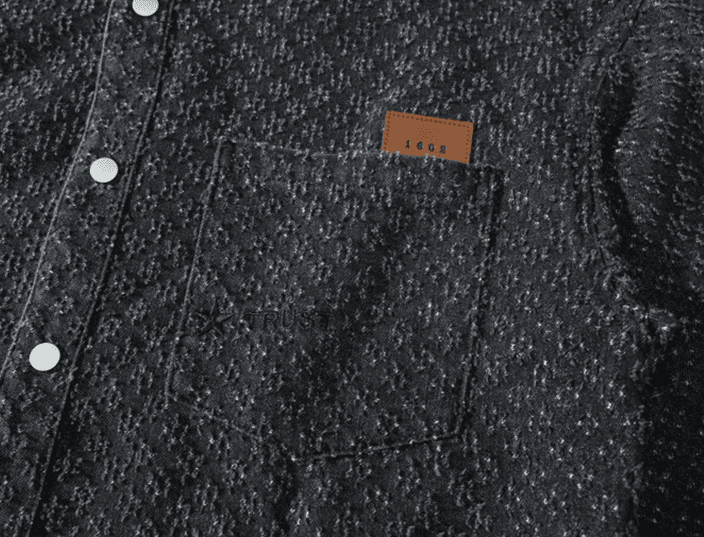 GorgeousBen Small fragrant shirt for men long sleeves autumn heavy stone mill wash water to do old tassel denim coat for men Spring and autu — view 8