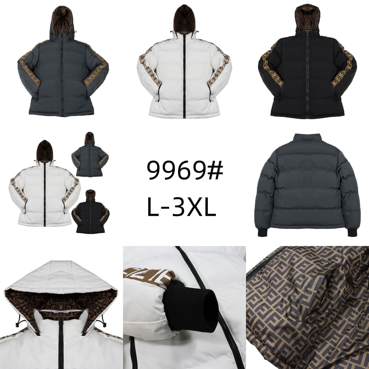 Stocks &amp; ready to ship-Hooded Men Puffer Jacket Plus Size Insulated Bubble Coat Winter Outdoor Zipper Coat For Men. — view 3