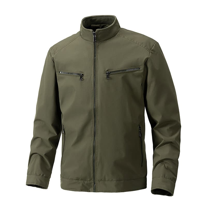 GorgeousBen Men's Casual Fleece Lined Stand Collar Jacket for Winter Outdoor Commute — view 3