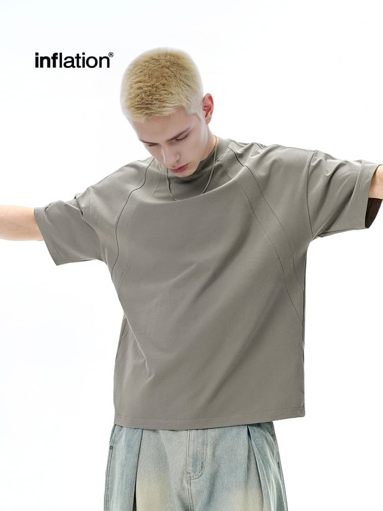 GorgeousBen Men's Streetwear Deconstructed Patchwork Oversized Cotton T-Shirt — view 4