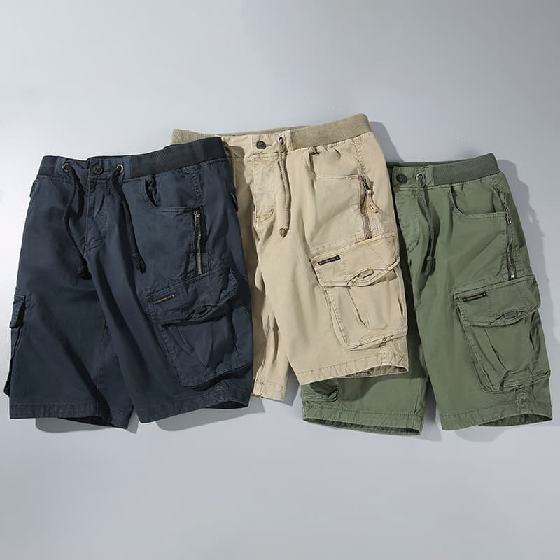 GorgeousBen 2024 Men's Clothing Outer Wear Quick Dry Cotton Leaf Printing Cargo Shorts Pour Homes Loose Straight Shorts For Men — view 11