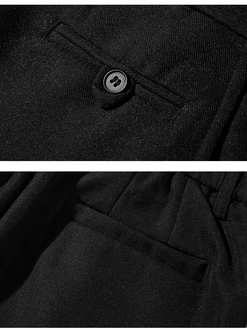 GorgeousBen High hanging casual pants men's suit pants Ice silk wide leg pants loose straight leg trousers — view 13