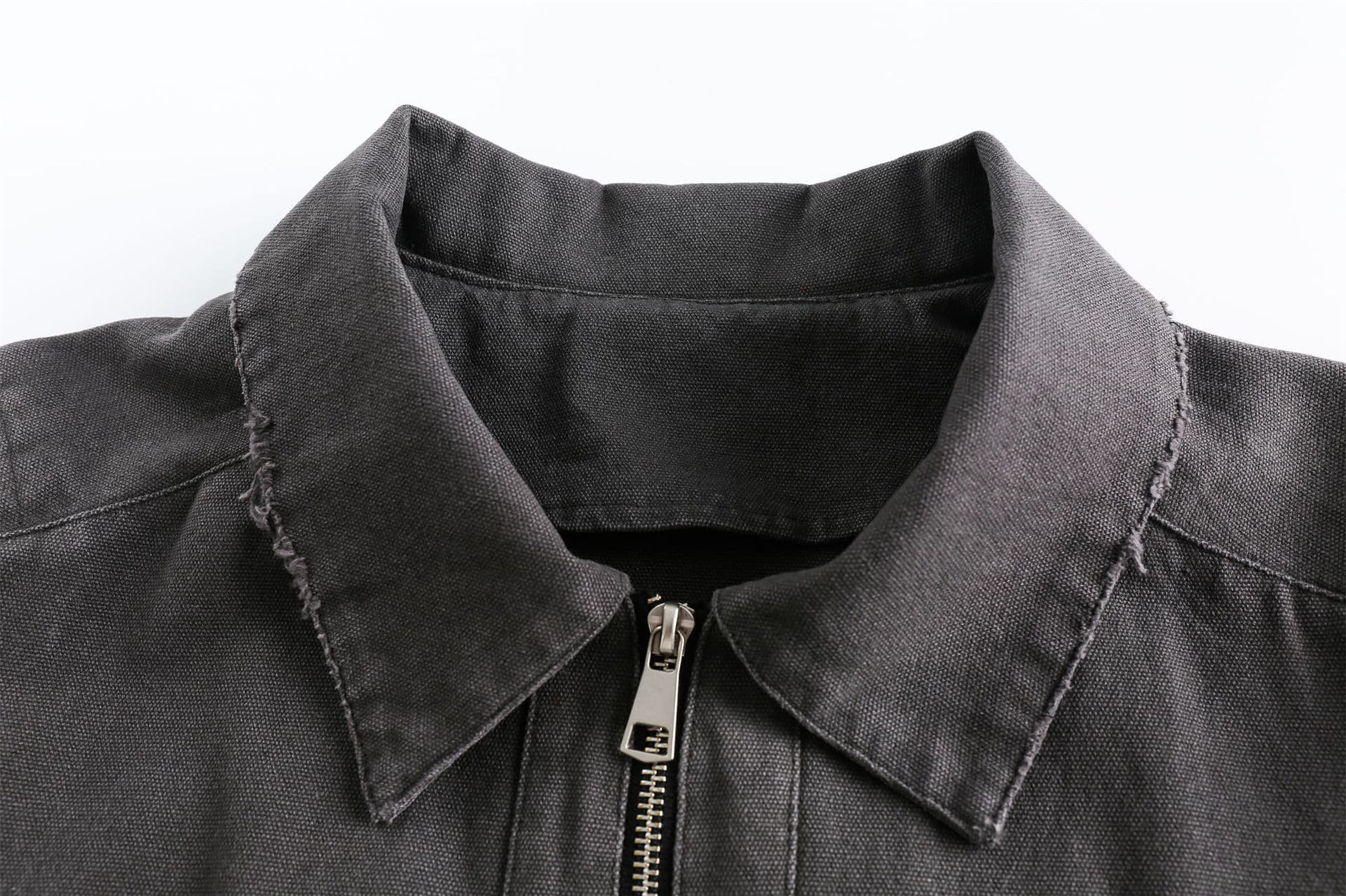 GorgeousBen   Unisex American trendy handsome design sense zipper decoration jacket men's spring loose casual versatile retro workwear outer — view 14