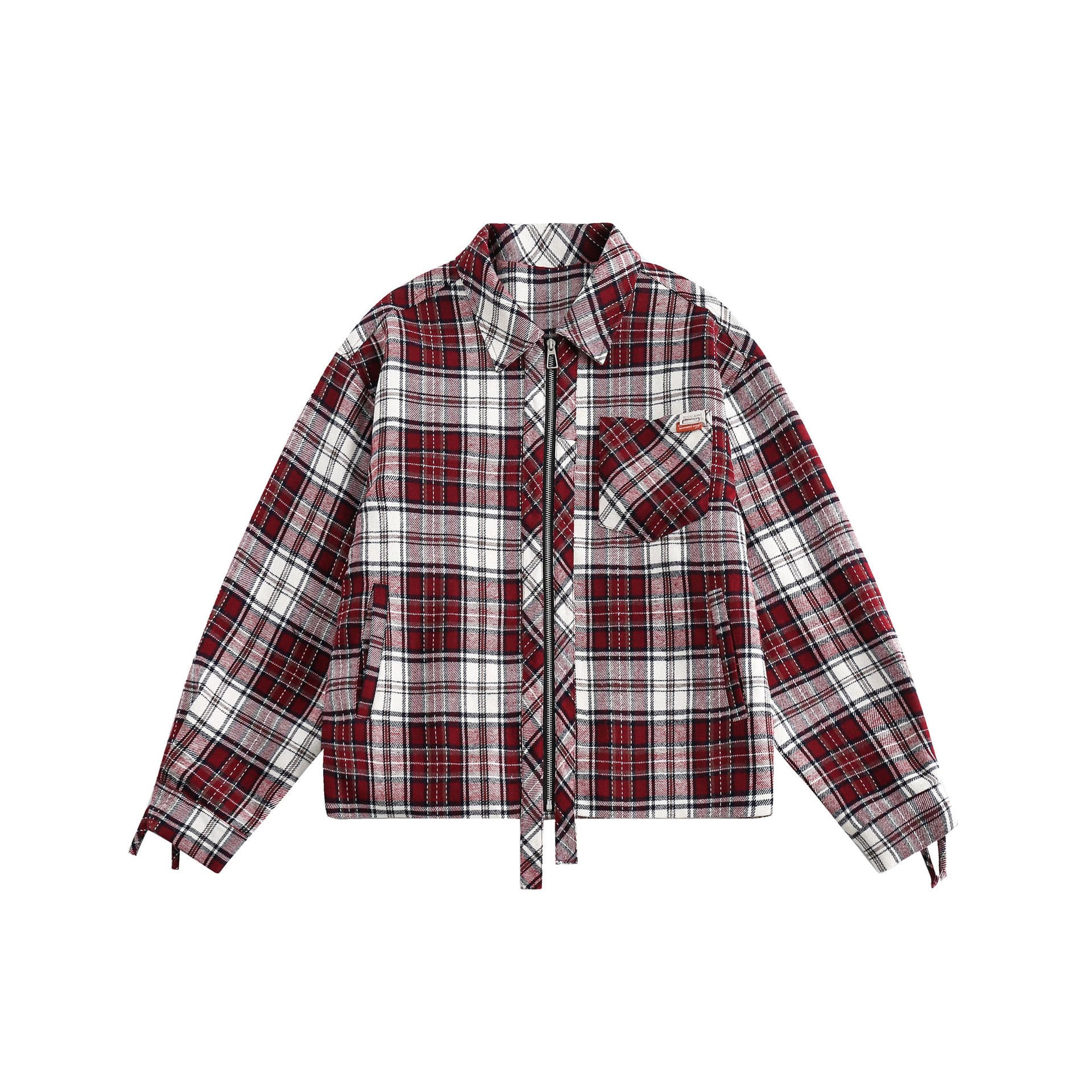 GorgeousBen   Unisex 2024 new fashion plaid irregularly designed lapel jacket for men and women American loose niche casual jacket — view 6