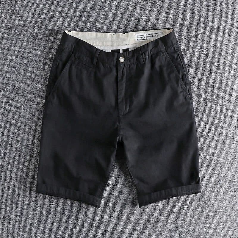 GorgeousBen Men's Summer New Arrival Casual Shorts Slight Stretch Washed Solid Color Relaxed Straight Daily Versatile Knee Length — view 2