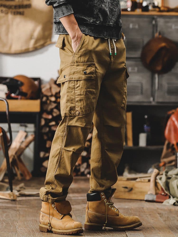GorgeousBen  American heavyweight retro work pants men's loose straight leg men's spring pants tough hunting tactical casual pants men. — view 6