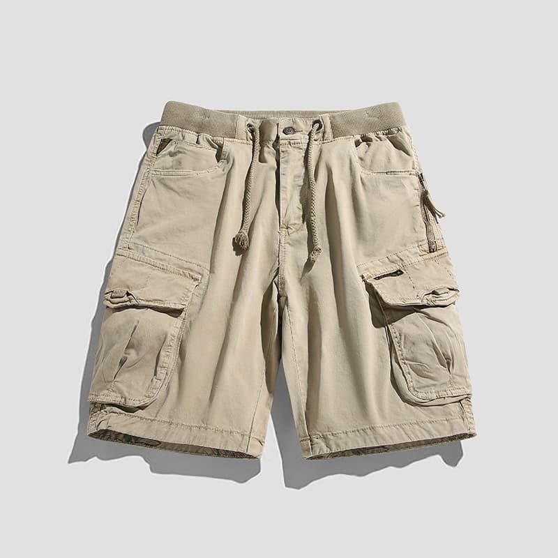 GorgeousBen 2024 Men's Clothing Outer Wear Quick Dry Cotton Leaf Printing Cargo Shorts Pour Homes Loose Straight Shorts For Men — view 9