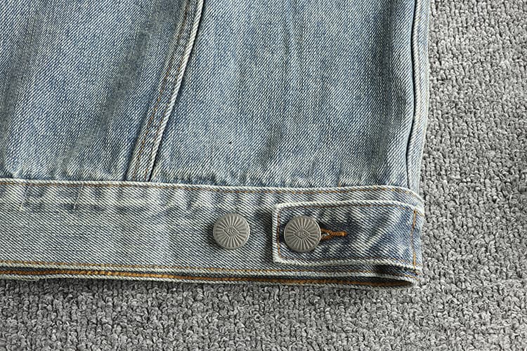 GorgeousBen Heavy Washed Men's Denim Jacket - Embroidered High Street Vintage Trend Outerwear — view 15