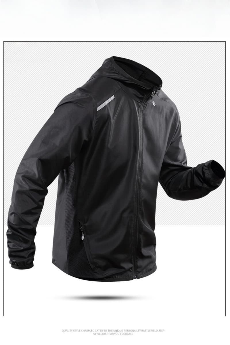 GorgeousBen Men's Summer Ice Silk Sun Protection Jacket Lightweight Quick-Drying Breathable Outdoor Skin Windbreaker — view 5