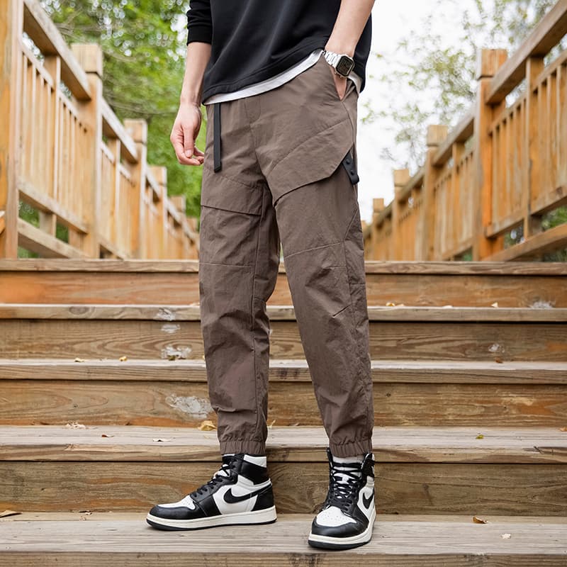 GorgeousBen Men Multi-bag Vertical Multifunctional Straight Canister Foot Pant Draw Rope Army Green Casual Trouser — view 15
