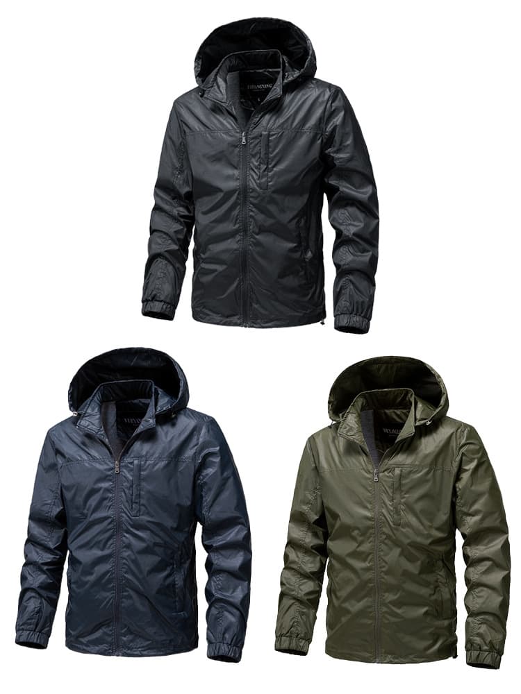 GorgeousBen Cross-Border Spring and Autumn Thin Jacket for Men, Single-Layer Trendy Brand Hooded Windbreaker, Outdoor Breathable Street Styl — view 15