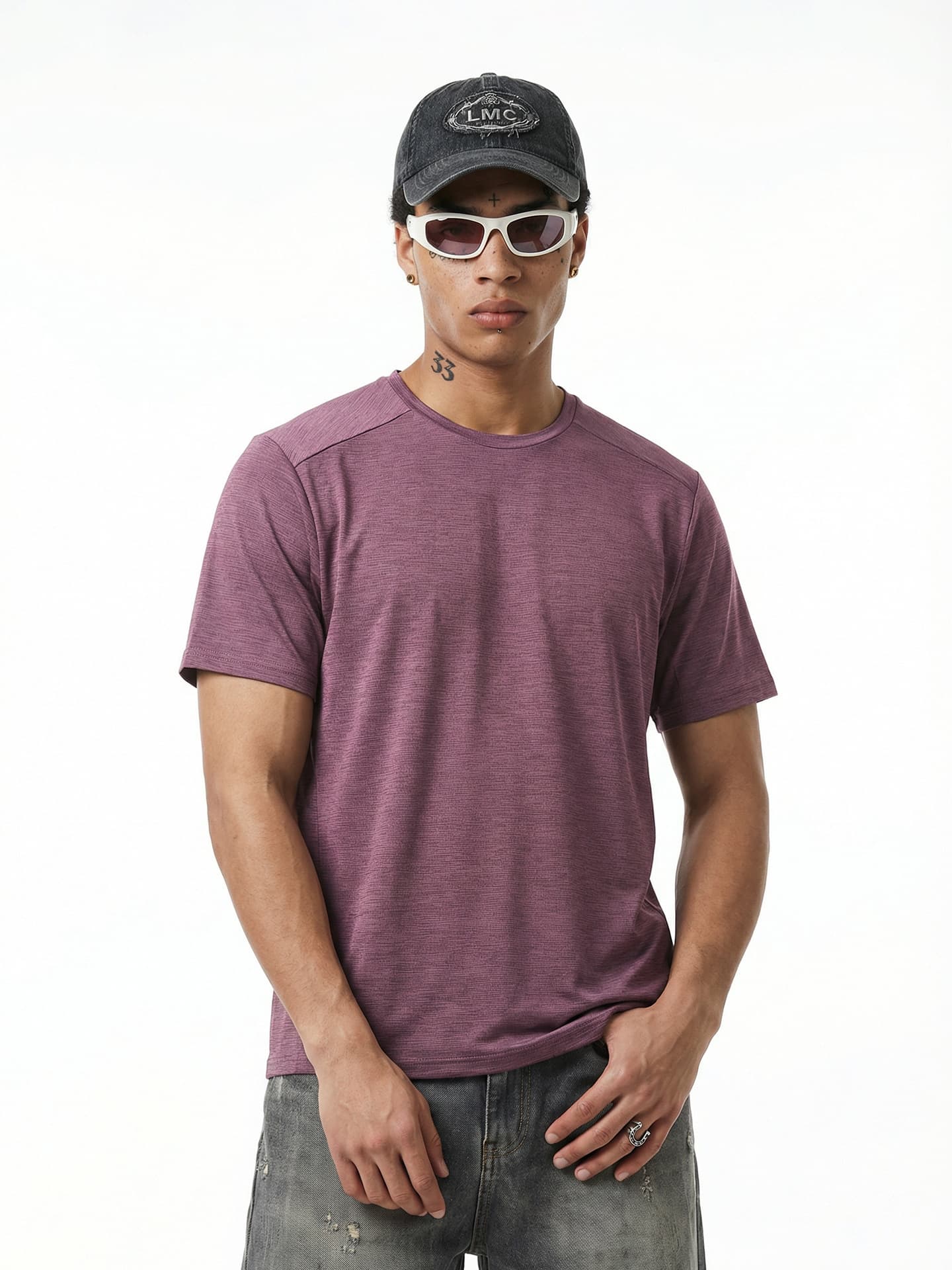 GorgeousBen Men's Quick Dry Sport T-Shirt, 100% Polyester, Breathable Moisture Wicking, Loose Fit, S-XXXL, for Outdoor Running & Summer — view 2