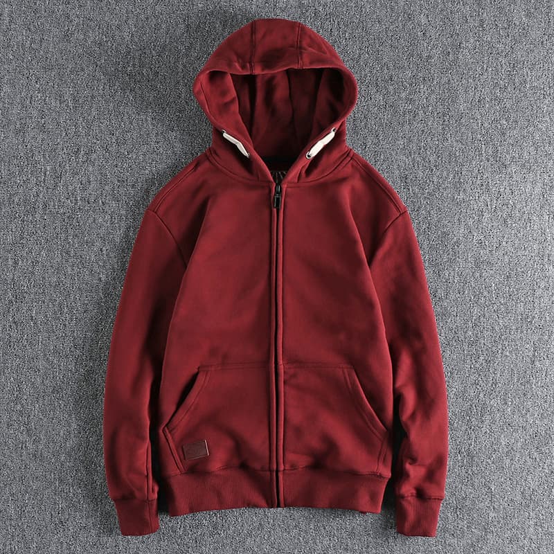 GorgeousBen Men's 400G Heavyweight Fleece Zip Up Hoodie — view 9