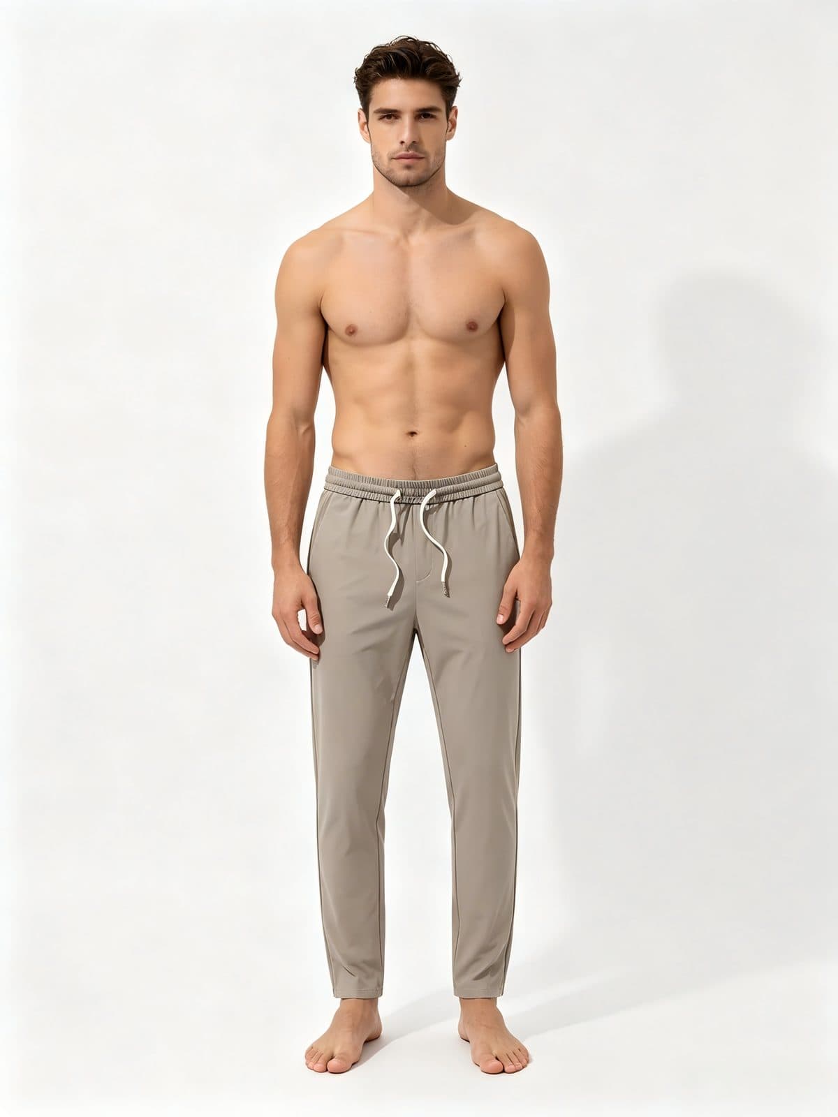 GorgeousBen Men's Pants Summer Thin Casual Stretch Quick Dry Sports Pants Elastic Men's Straight Pants — main view