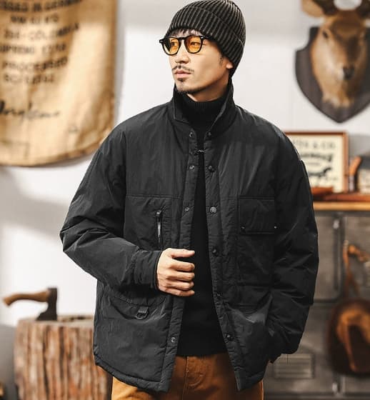 GorgeousBen White duck down workwear, lightweight down jacket, men's winter 2025 new down shirt, men's outdoor men's autumn and winter jacke — view 2
