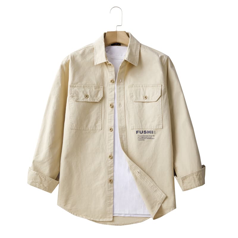 GorgeousBen Men's Winter new American retro trend thickened plaid long-sleeved shirt for men, with workwear pocket design, casual outerwear. — view 8