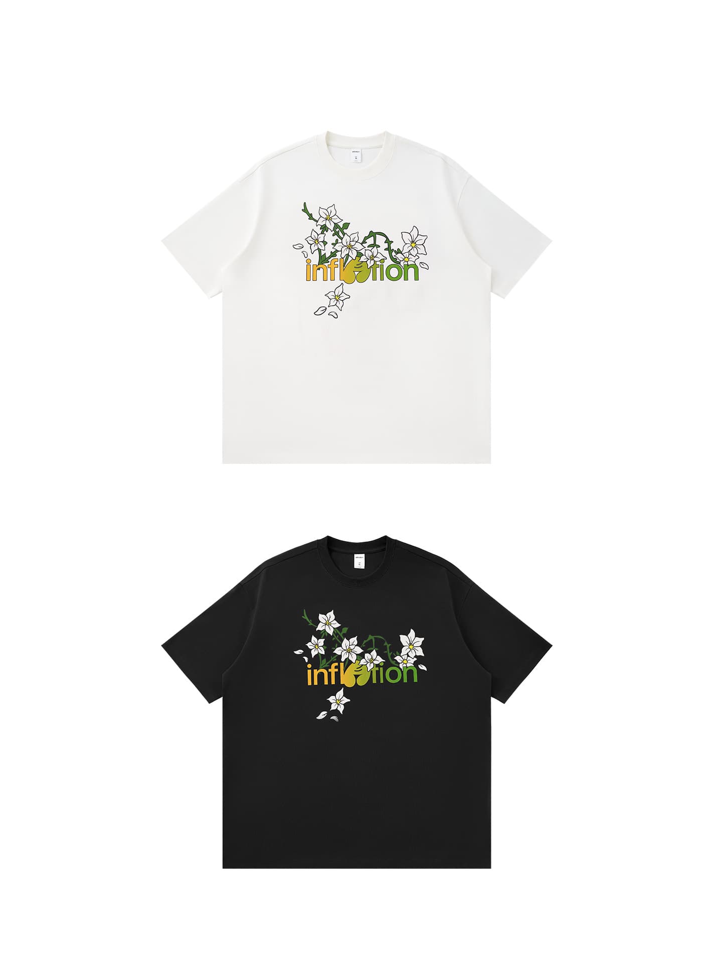GorgeousBen Men American Streetwear Floral Print Short Sleeve T-Shirt Loose Crew Neck 2026 Spring Summer New Multiple Sizes Available — view 4