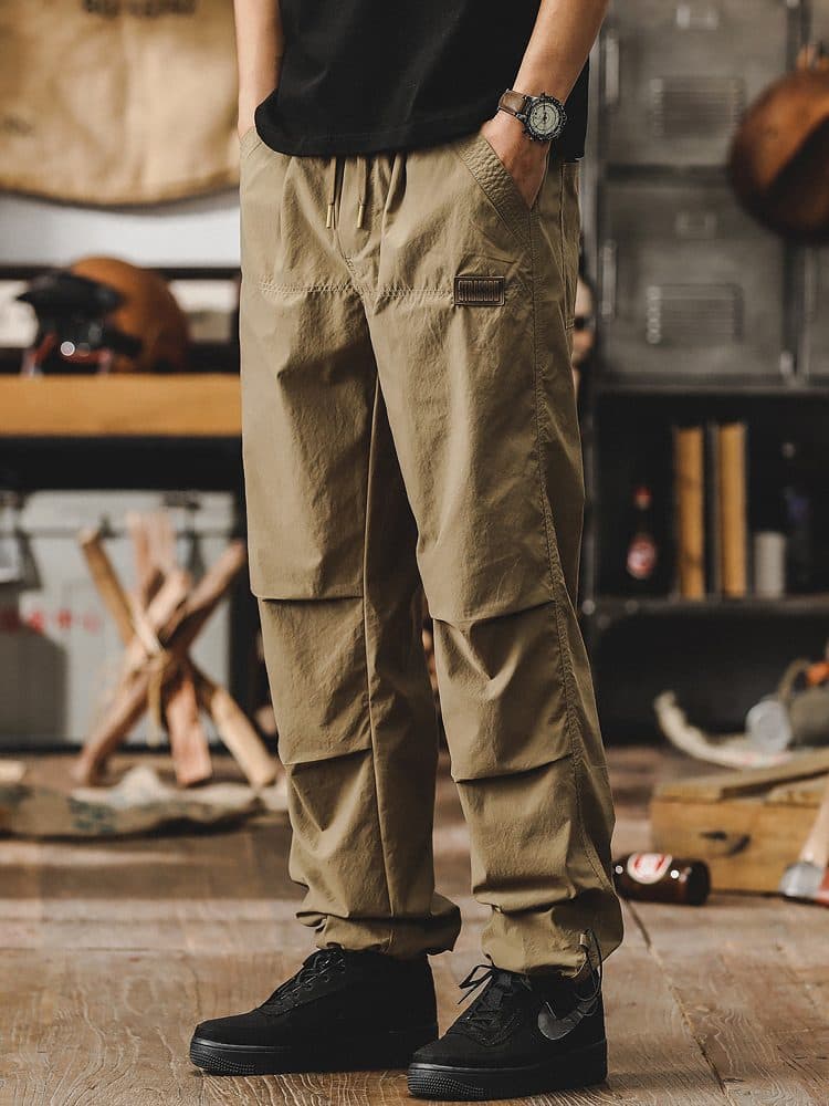 GorgeousBen Spring and Autumn New Casual Pants Men's Trendy Brand Rascal Handsome Loose Straight Tube Men's Work Pants Thin Parachute Charge — view 6