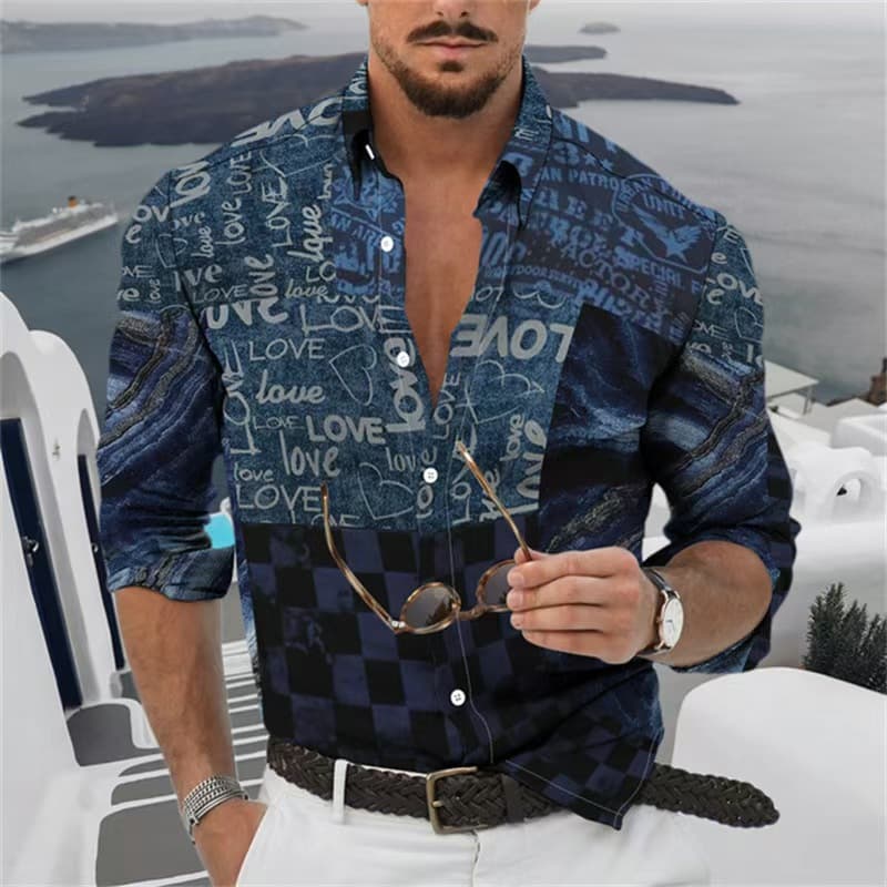 GorgeousBen Wholesale Men's Fashion Printed Long Sleeve Shirts | Factory Direct — view 11