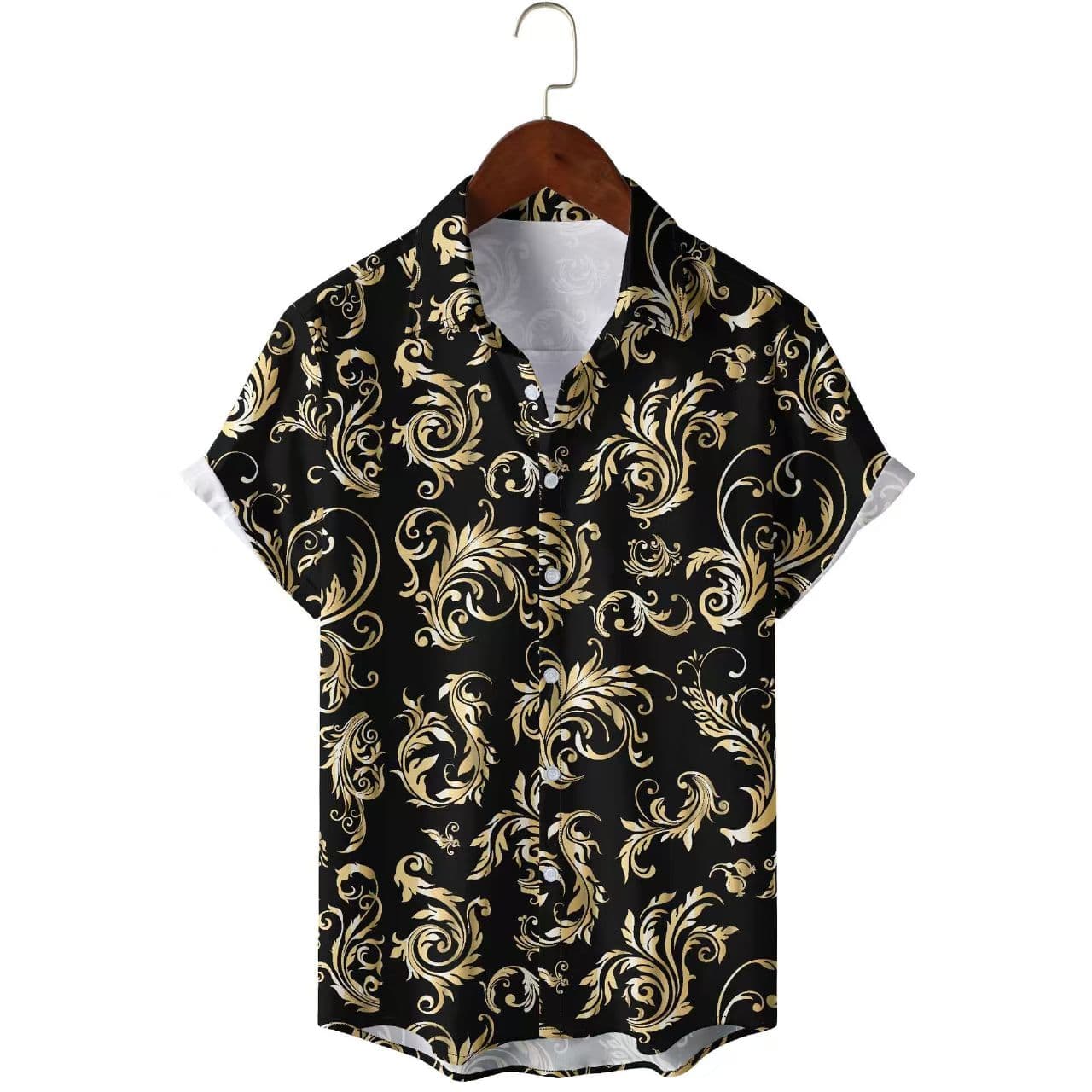 GorgeousBen Men's 3D Digital Print Short Sleeve Shirts, New Arrival Factory Direct — view 4