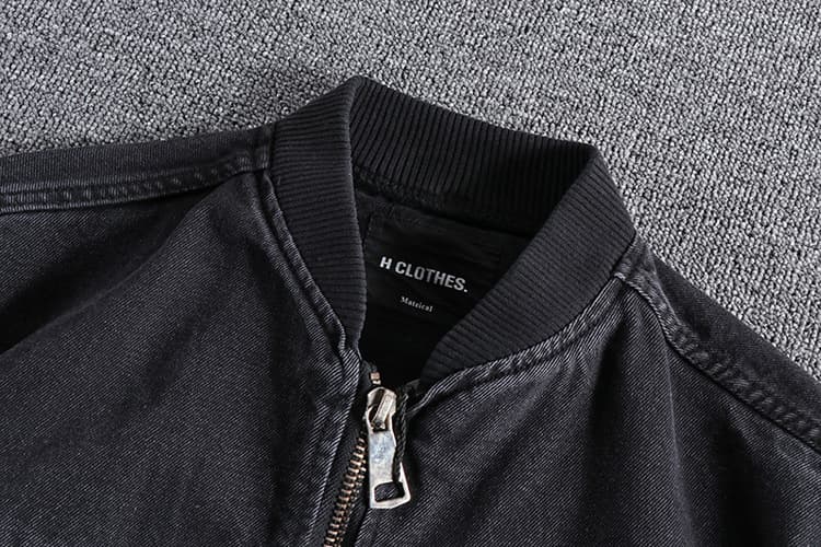 GorgeousBen European and American simple wash to do old youth baseball jacket autumn and winter men's denim jacket — view 6